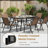 Set of 4 Stackable Outdoor Dining Chairs with Durable Metal Frame for All-Weather Use-1331684807-1331684858
