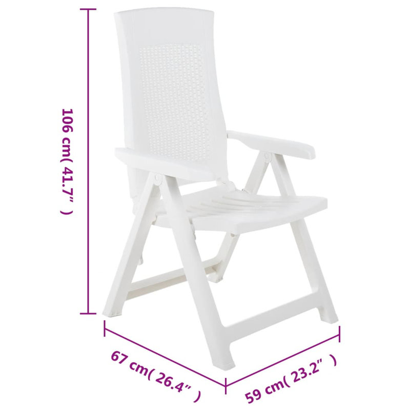 Isabela Plastic / Resin Folding Chair Set, White