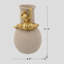 Vase d'appoint avec figurine dorée abstraite-361706803
