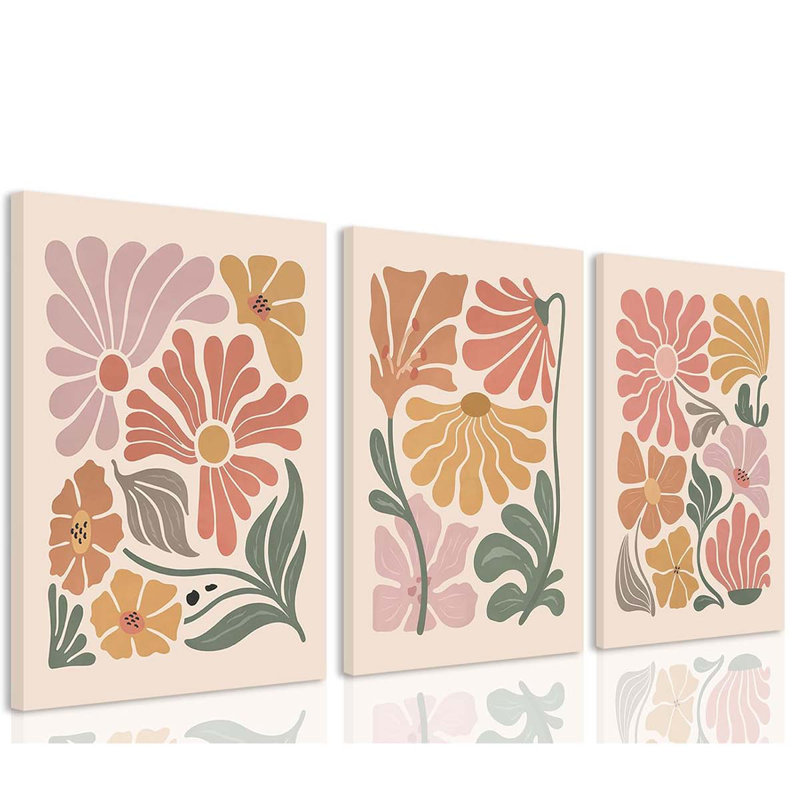 3 Piece Wrapped Canvas Print, 30 cm H x 40 cm W