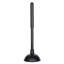 Ensemble de brosse de toilette 3-en-1 Bath Bliss avec distributeur de liquide rechargeable et piston noir | Panier de nettoyage complet pour salle de bain | Support peu encombrant