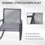 2-person outdoor patio bistro metal rocking conversation set with table-1247956736