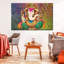Ensemble de 3 pièces de divinités indiennes sur toile Ganesh-1840945865