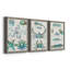 Aquatic Assemblage VII - Ensemble de 3 peintures sur toile encadrées-1546809122-1546809124