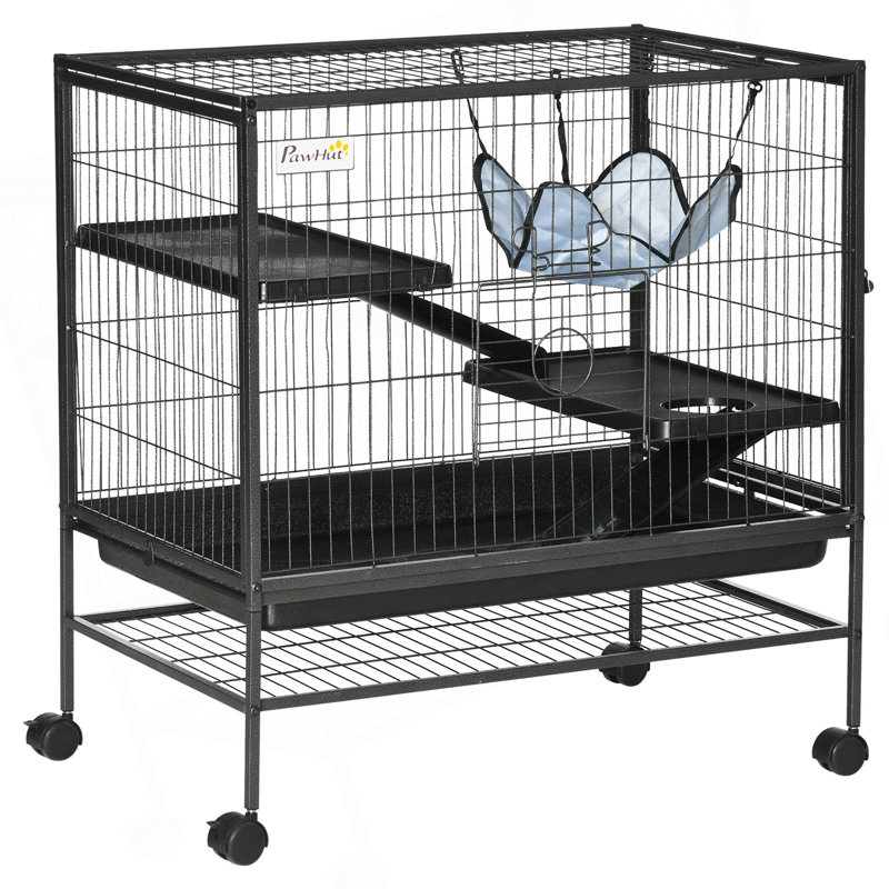 Cage à 3 niveaux pour petits animaux, cage à furet, grande cage à chinchilla