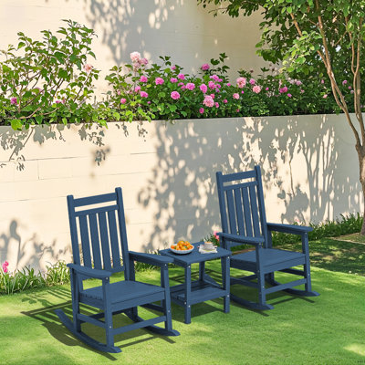 Wolak HDPE Rocking Adirondack Chair(Set Of 2)