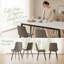 Sintered Stone Dining Table, Modern Marble Look Kitchen Table for 6-8 People, Large Dinner Table with Heavy-Duty Black Metal Legs, Scratch & Heat Resistant for Dining Room(Without Chairs)-1327149778-1327149779