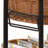 54" H X 15.5" W - 4-Tier Mobile Merchandiser Display Rack With Plastic Wicker Baskets