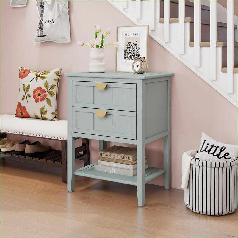 2 Drawer Side Table