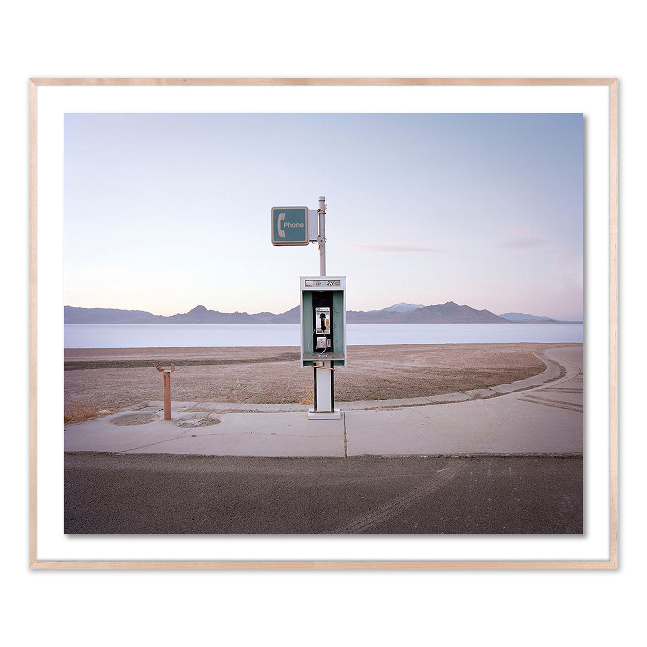 Ryann Ford "Bonneville Pay Phone" Print, 50" H x 60" W x 2.5" D, Natural