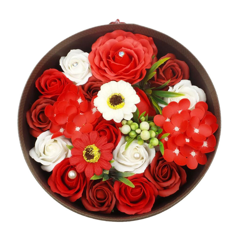 Soap Rose, Gerbera Arrangement, Red