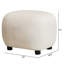 Fauteuil pivotant rembourré en lin avec repose-pieds-1350640576