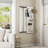 Wall Mounted Full Length Mirror, Full Body Mirror With Shelf, Full Body Mirror With Hook Wall Mounted Mirror With Multifunctional Design Panel, Bedroom/Living Room/Entrance White(47.6*15.7In)-2141341317