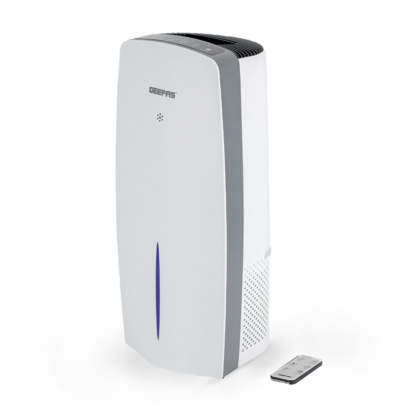 GEEPAS 2-in-1 Digital Air Purifier & Humidifier for Home | 3-Stage HEPA Filter, Removes Dust Odours Allergens & Pollen | 8-Hour Timer, WiFi & Remote Control, Ideal for Bedrooms & Living Spaces | White