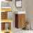 Space-Saving Modern Floating Bathroom Vanity with Integrated Ceramic Basin and Storage
