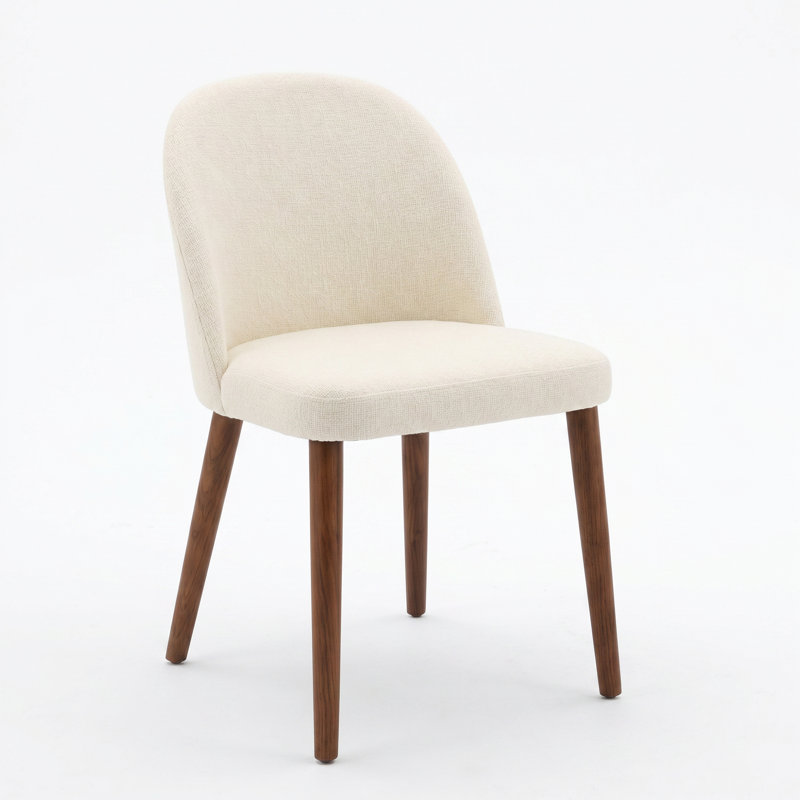 with Solid Wood Base Dining Table, White
