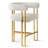 Dollie Set of 3 Upholstered Gold Chenille Solid Back Counter Stool-861838357