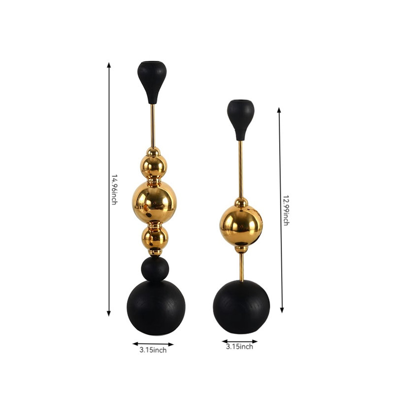 14.96'' H Metal Tabletop Candlestick