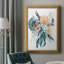 Toile encadrée de qualité supérieure bleu sarcelle et pêche II - prête à être accrochée-627412069
