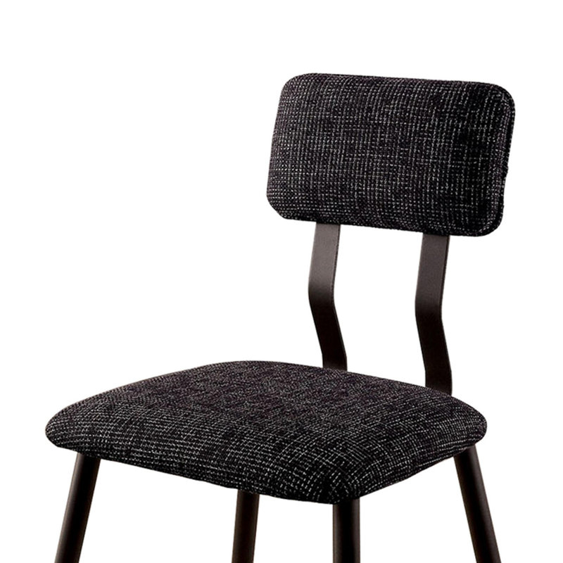 Upholstered Counter Stool with Metal Frame