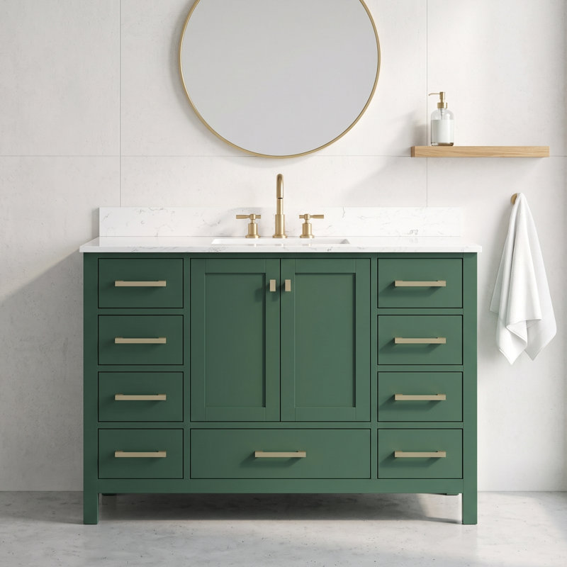 Meuble-lavabo simple de 122 cm (48 po) avec comptoir et lavabo