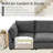 Crofford Dearborn 105"W Chenille RAF, LAF, U-shape Modular Sectional-1186947312