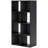 Wyndi 48 Inch Tall Wood Bookcase Organizer, 8 Cube Compartments, Black