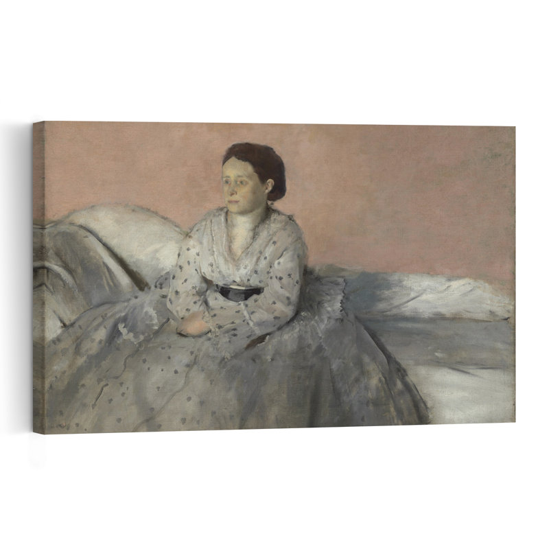 Madame René De Gas, 1872-1873, portrait abstrait impressionniste contemporain, estampe murale, H 40 po x l 60 po