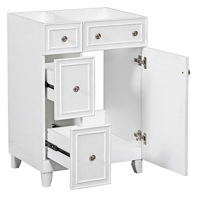 Base de meuble-lavabo avec deux tiroirs et une porte