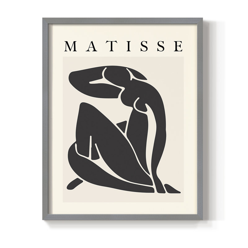 Matisse CECL XXIX, reproduction d'art encadrée - bois massif, Gris, H 30 po x l 24 po