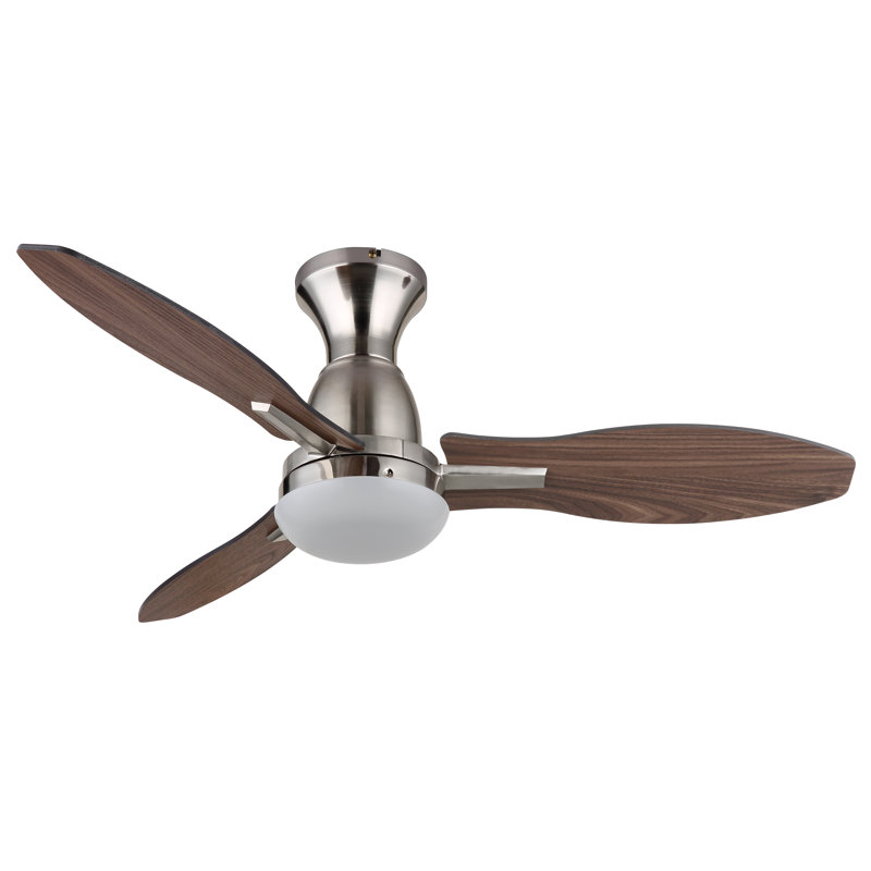 107cm Ceiling Fan with LED Lights, Nickel