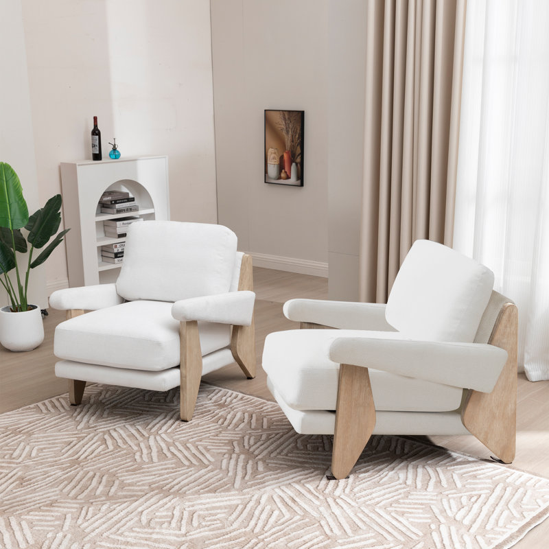 Fauteuil Thickly, Lin blanc