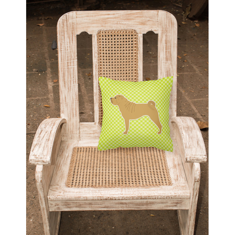 Coussin décoratif intérieur/extérieur pei partagé, H 18 po x l 18 po x P 3 po, Vert