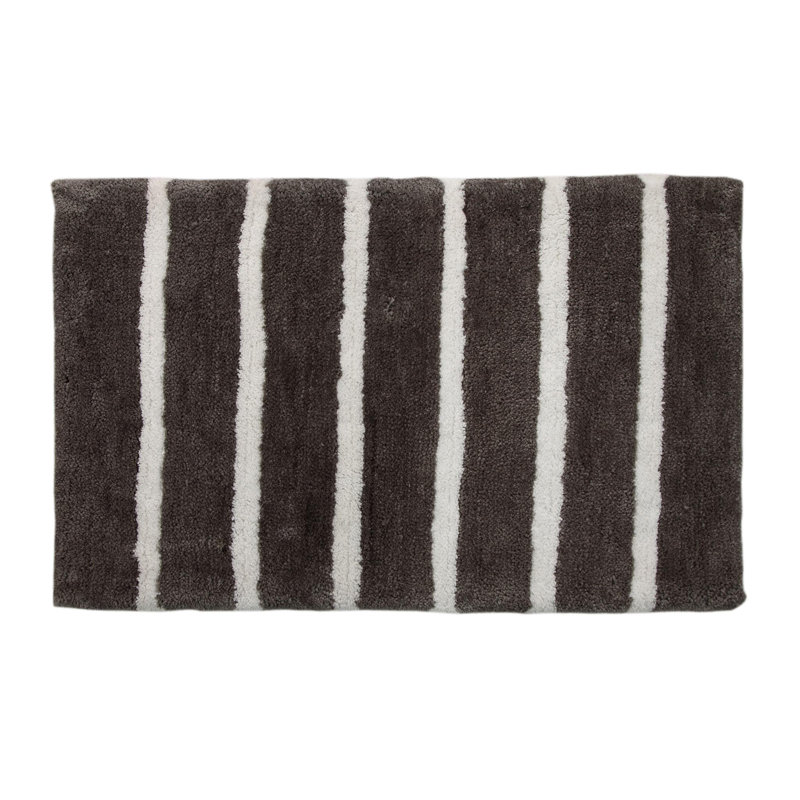 Engleside Non-Slip Bath Rug, 34" W x 21" L, Gray