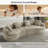 Chenille Boneless Curved Sofa, Left-right Symmetrical Design, Luxurious 4-seater Living Room Sofa-1503515919