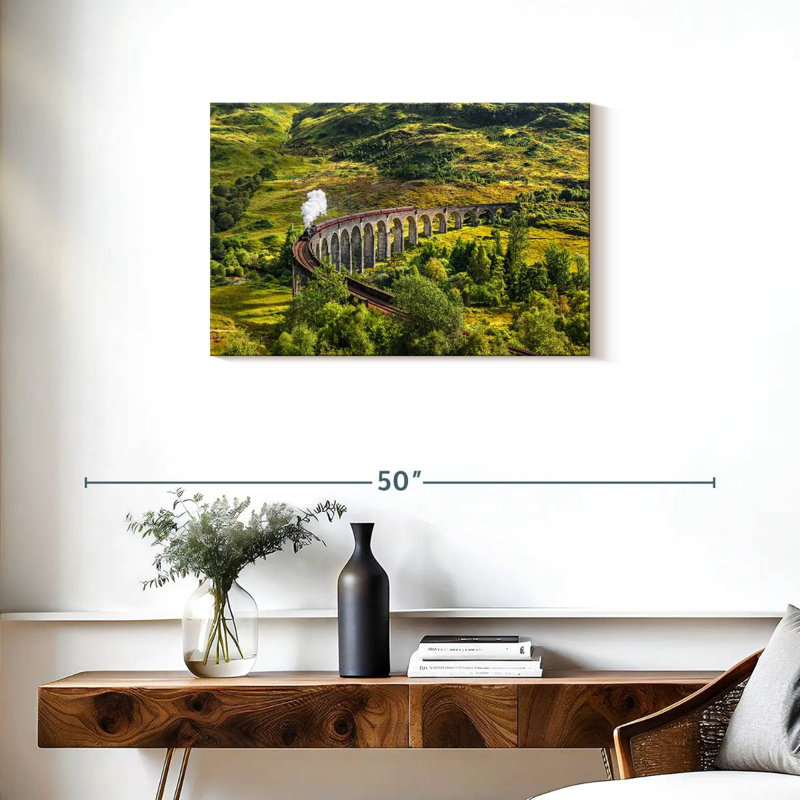 Lilie Glenfinnan, chemin de fer du viaduc, H 20 po x l 30 po