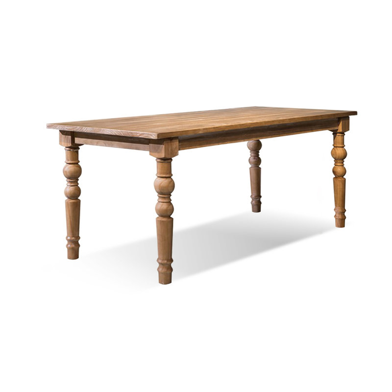 Table de salle à manger rectangulaire en bois massif, H 29,53 po x L 78,74 po x l 31,5 po
