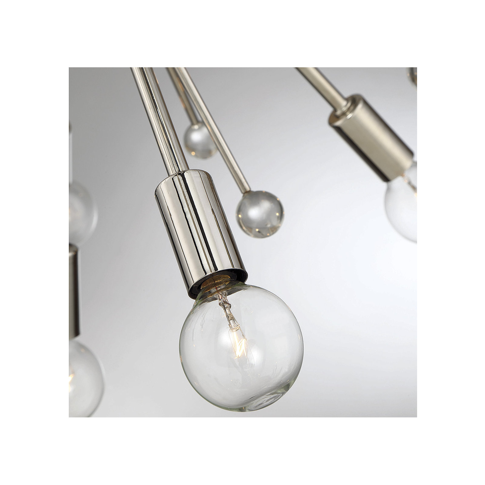 24 - Light Sputnik Sphere Chandelier, Polished Nickel