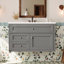 Meuble-lavabo mural 36 po avec lavabo mural 36 po, 3 tiroirs et portes à fermeture en douceur-2069644655