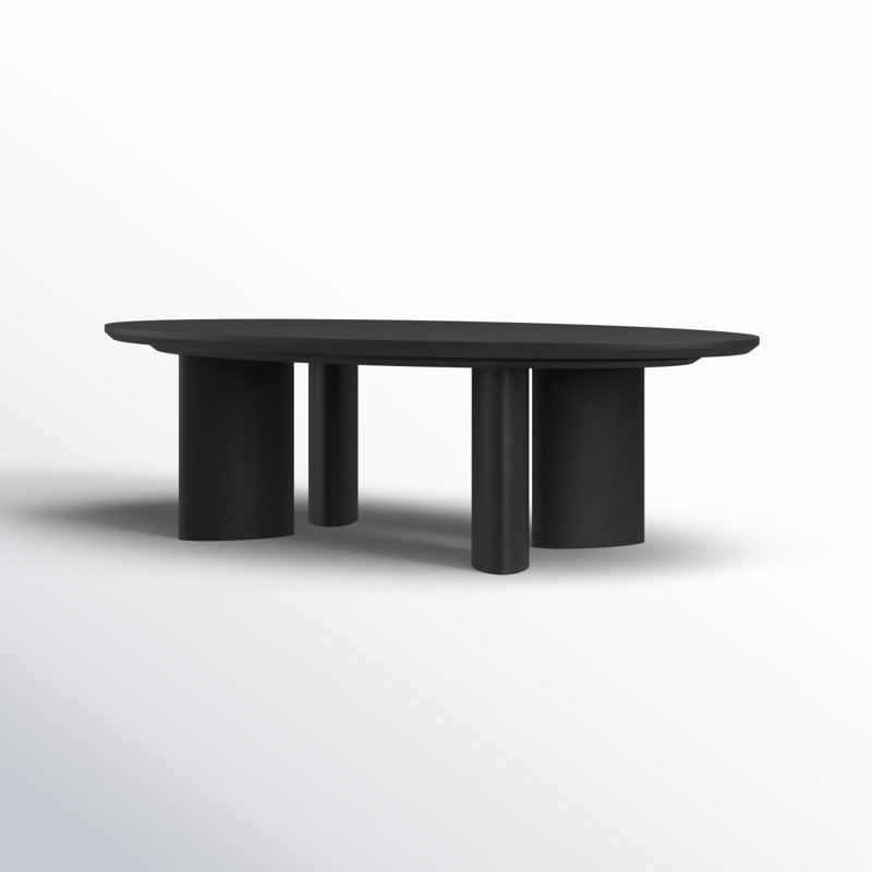 Barnard Oval Wood Coffee Table, Black