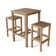 Avalon 2 - Person Teak Wood Patio Dining Set with Square Table
