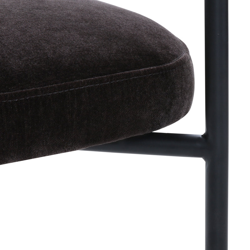Bolus Fabric Dining Chair (Armchair),  Ganache Brown