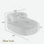 Chaise moderne avec 2 coussins de soutien-2140096491
