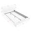 Grand lit plateforme en tissu bouclé de style crème-412086519