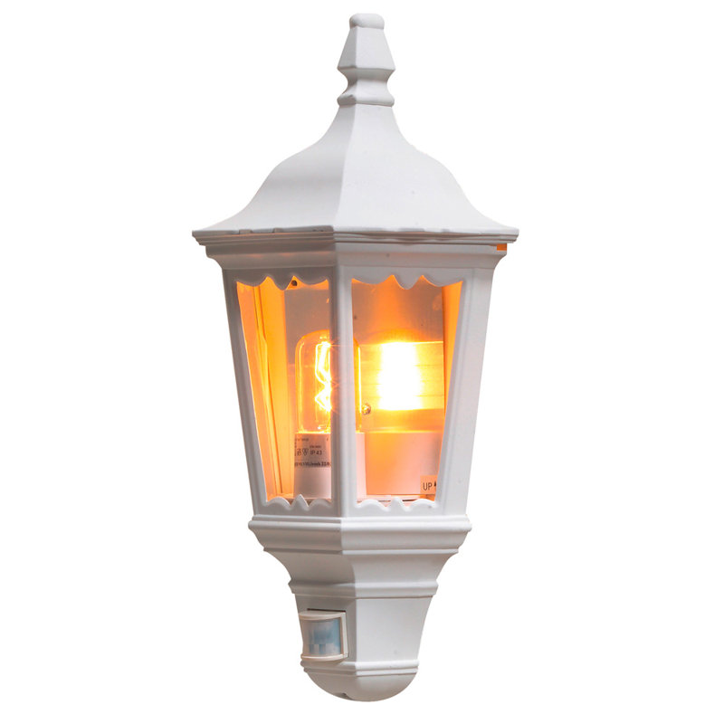 Firenze 49.5cm H Outdoor Wall Lantern, Motion Sensor, Black