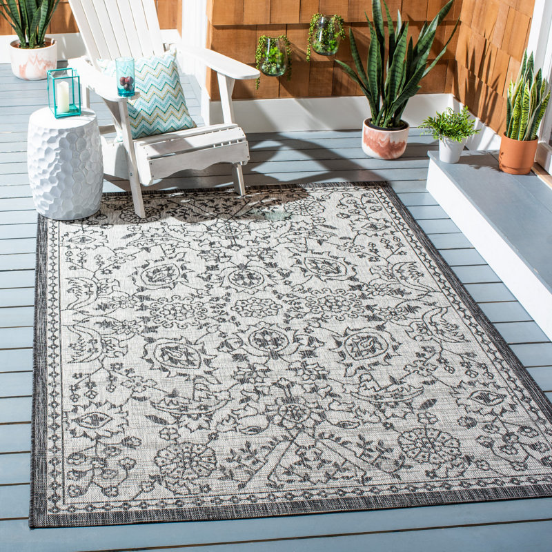 Lovie Performance Oriental Indoor/Outdoor Area Rug, Rectangle 9' x 12'