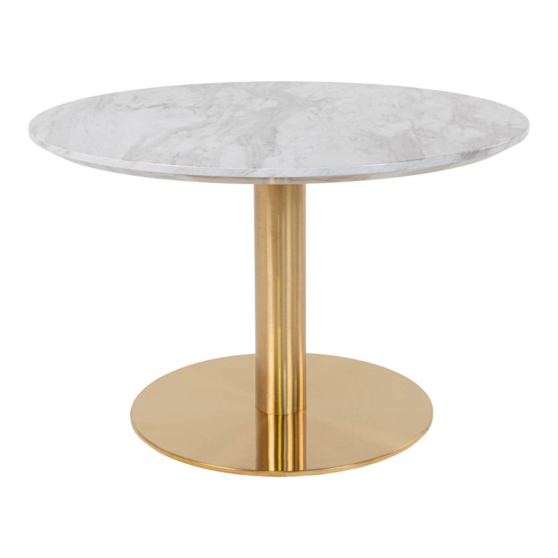 Marsal Pedestal Coffee Table, Gold