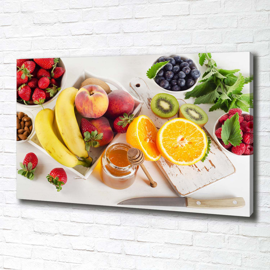 Obst und Honig - Kunstdrucke auf Leinwand - Wrapped Canvas