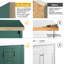 Meuble-lavabo 36 po avec lavabo en céramique, 2 portes et 2 armoires, fermeture en douceur, mobilier moderne, tiroir encastré 2 portes, fermeture, look