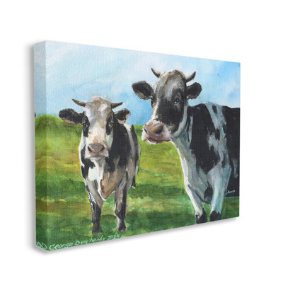 «Cows In Pasture Landscape», art mural sur toile par Georgedyachenkoart